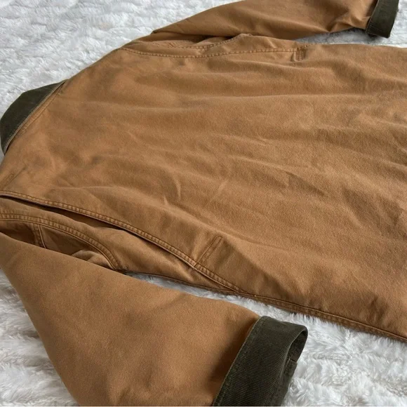 LL Bean Vintage Chore Coat Barn Jacket Tan Womens S - Picture 14 of 16